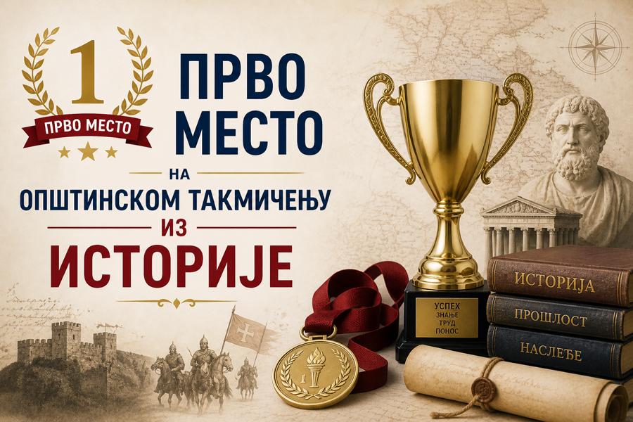 prvo mesto na takmicenju iz istorije